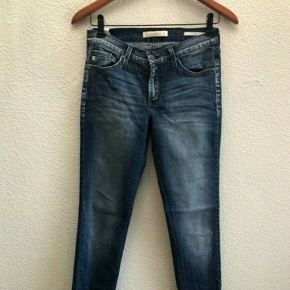 KanCan Premier Skinny Mid-Rise Medium Dark Wash Jeans Buckle 27 x 30 - Picture 1 of 6